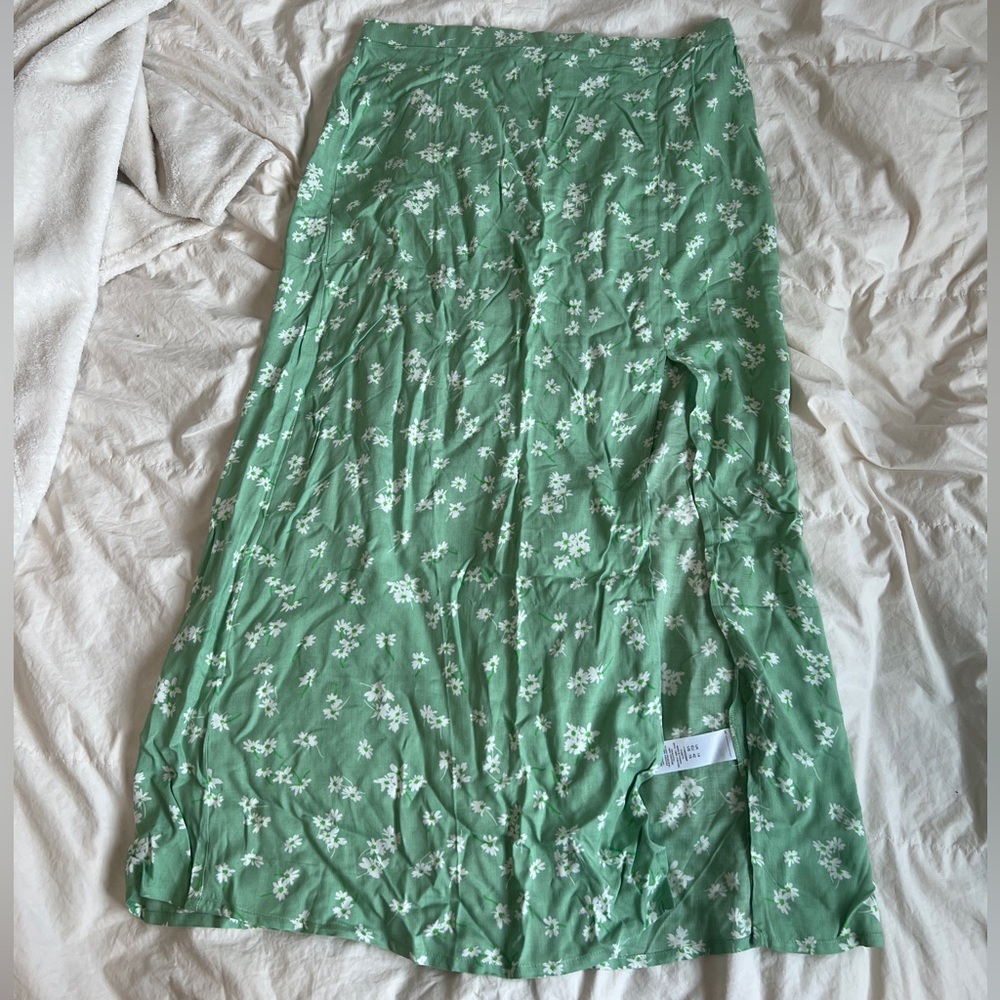 ASOS DESIGN midi slip skirt with thigh split